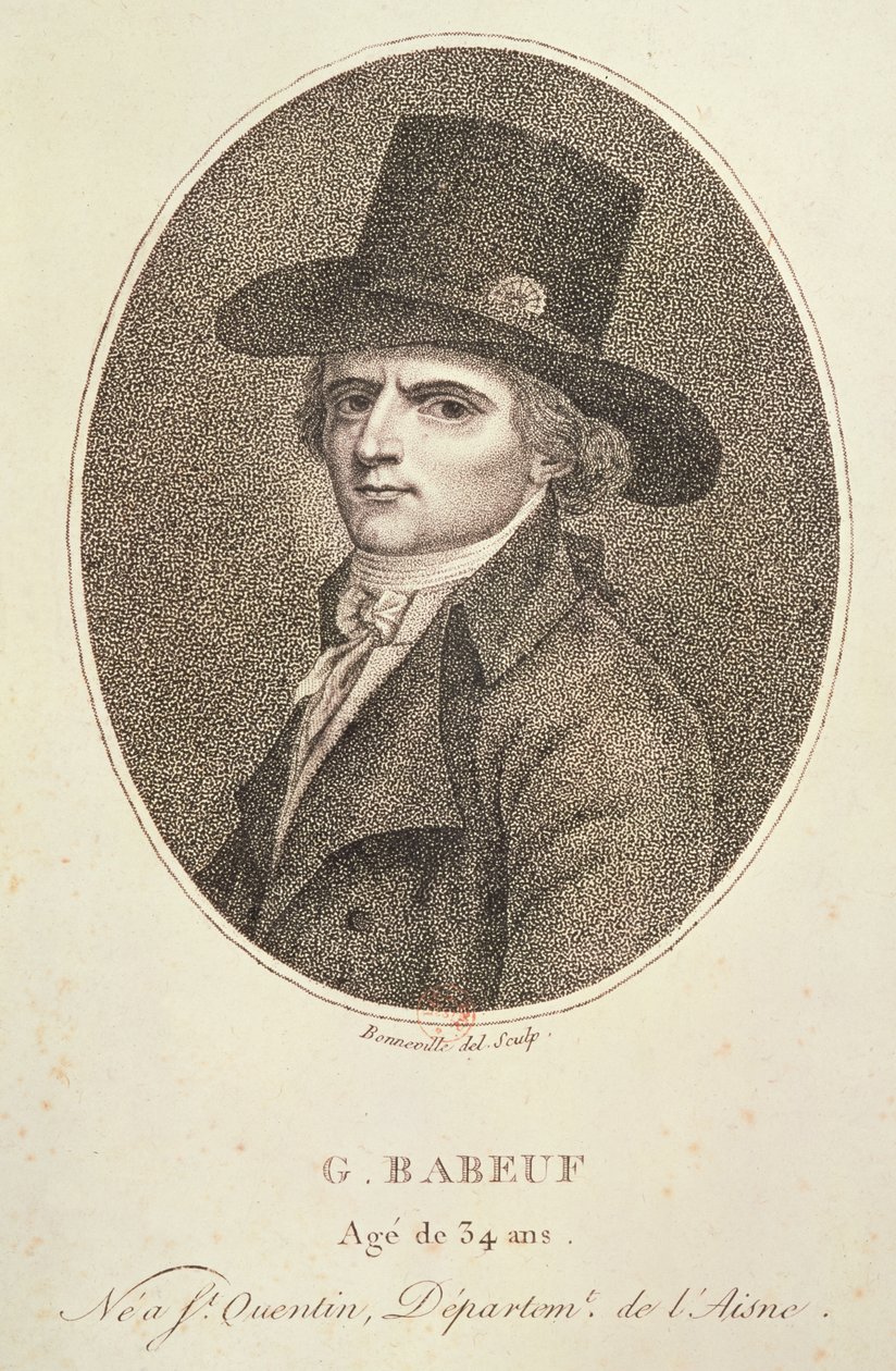 Medallion-Porträt von Francois Noel (1760-97), bekannt als Gracchus Babeuf, 1794 von Francois Bonneville