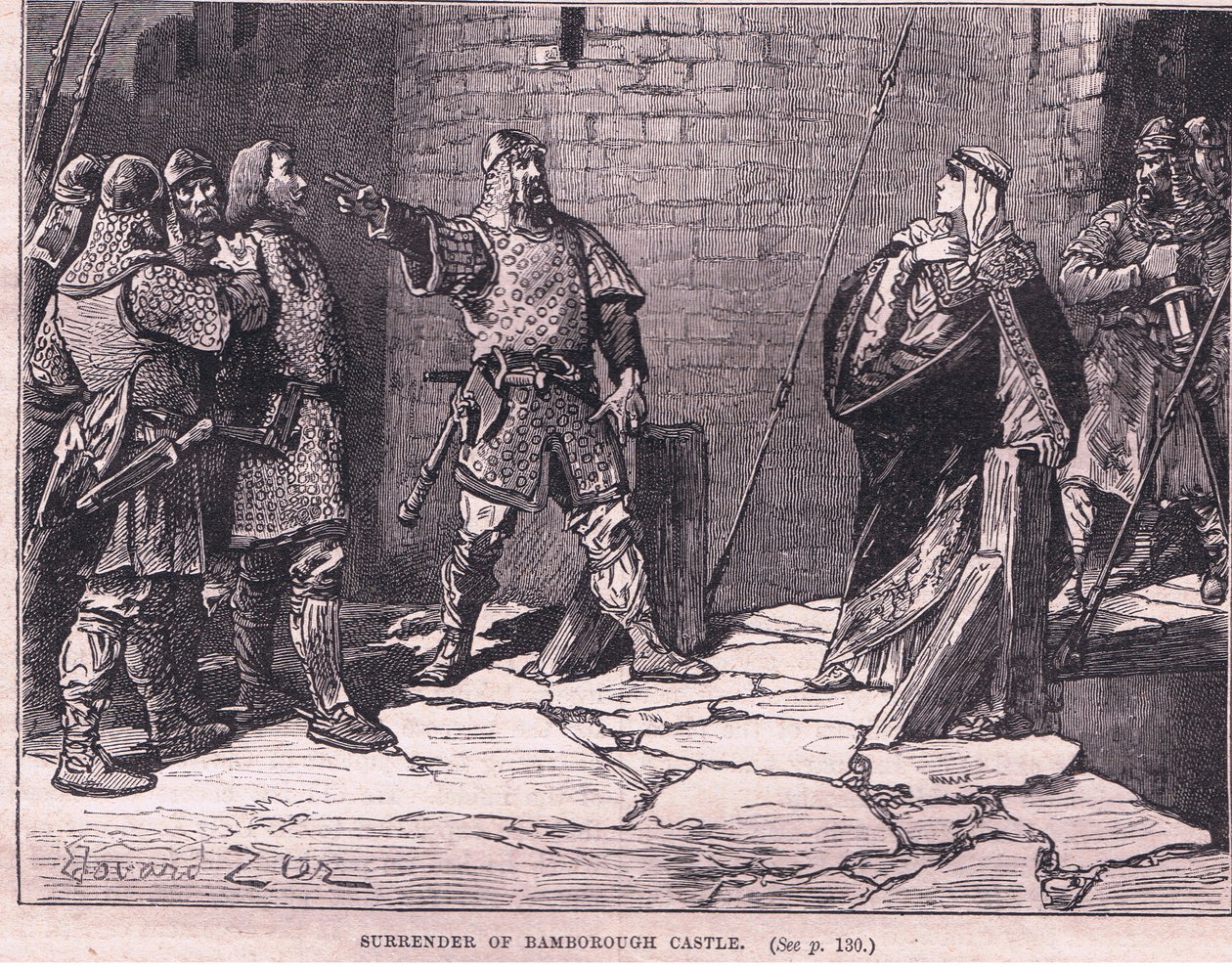 Übergabe von Bamborough Castle AD 1095 von Francois Edouard Zier