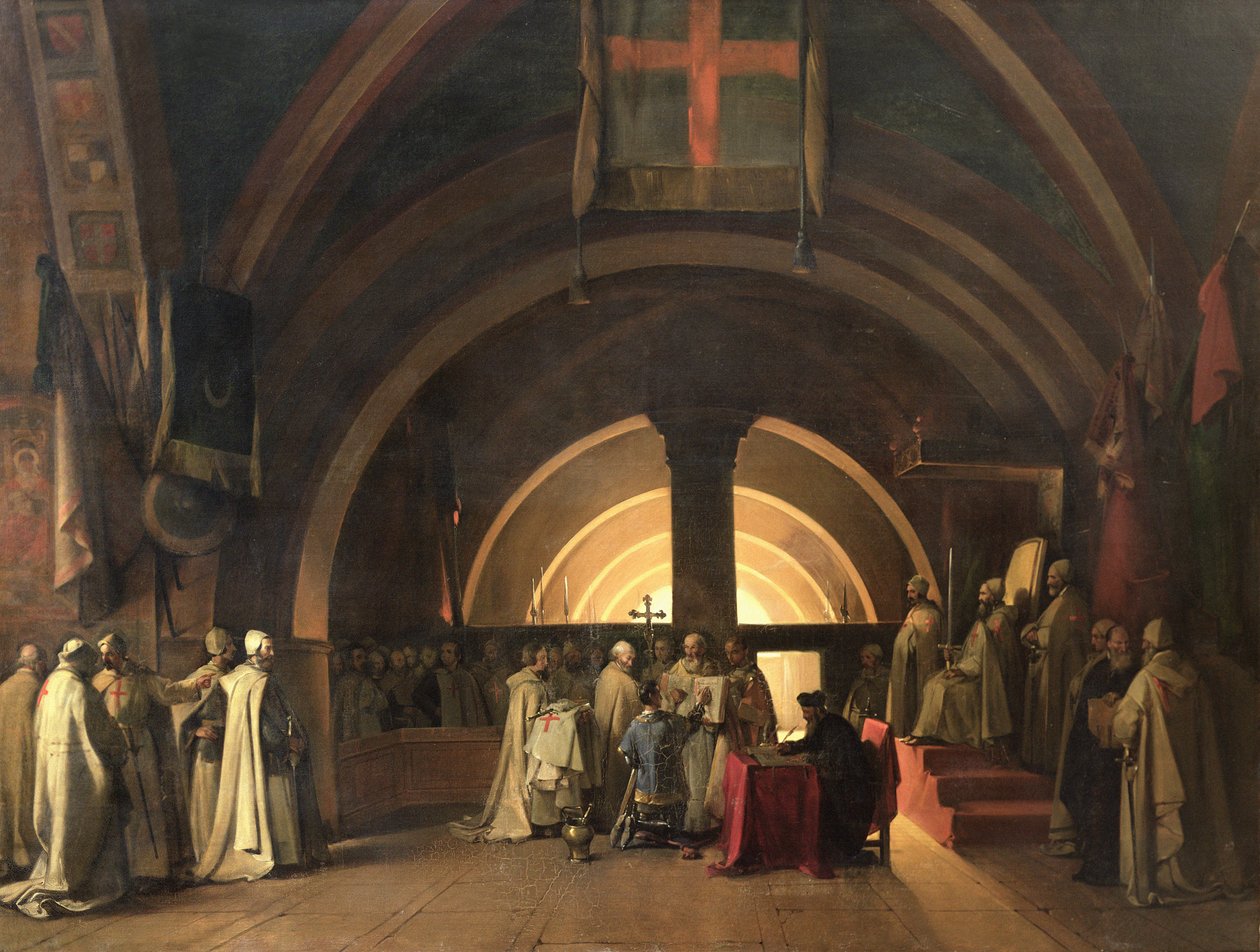 Die Einweihung von Jacques de Molay in den Orden der Tempelritter im Jahr 1295 von Francois Marius Granet
