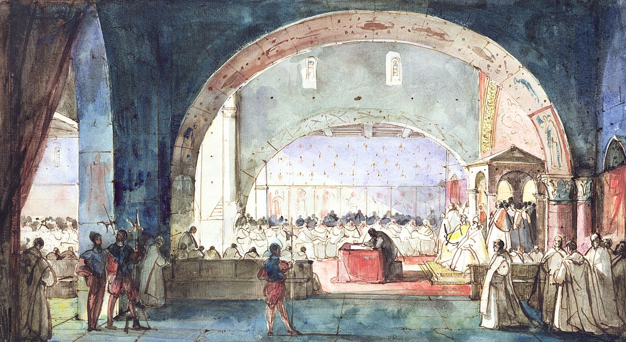 Das Treffen des Kapitels des Tempelordens in Paris im Jahr 1147 von Francois Marius Granet