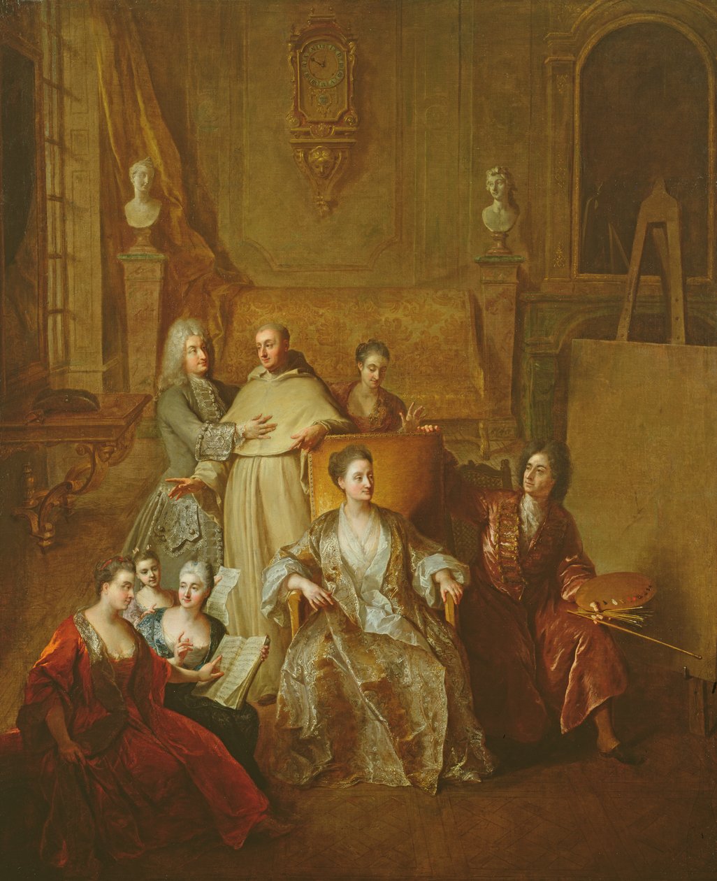 Der Künstler und seine Familie, ca. 1708 von Jean François de Troy