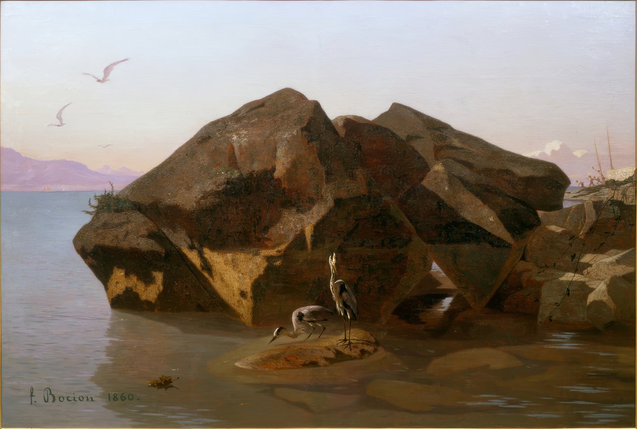 Die Felsen von Saint-Saphorin von Francois-Louis-David Bocion