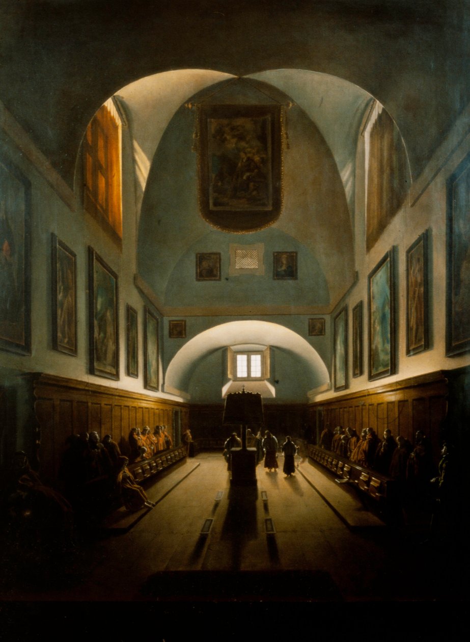 Der Chor in der Kapuzinerkirche auf der Piazza Barberini, Rom von Francois-Marius Granet