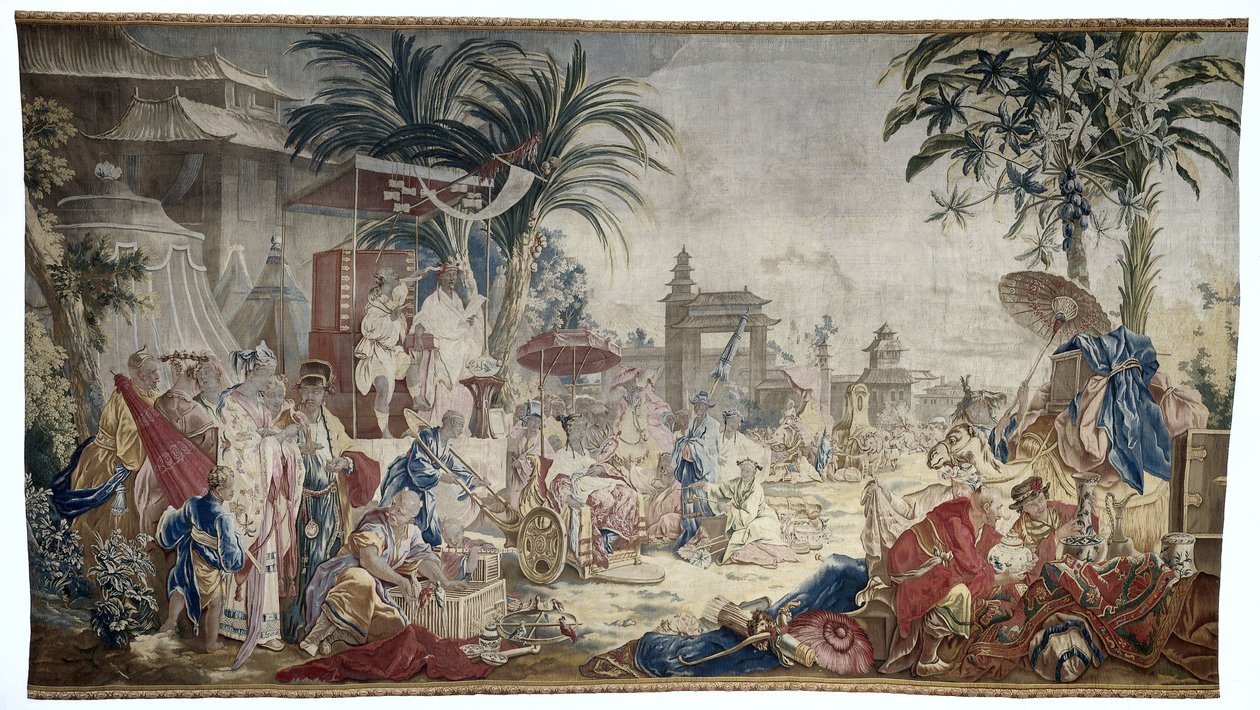 Der chinesische Markt, Manufacture Royale de Beauvais von Francois (after) Boucher