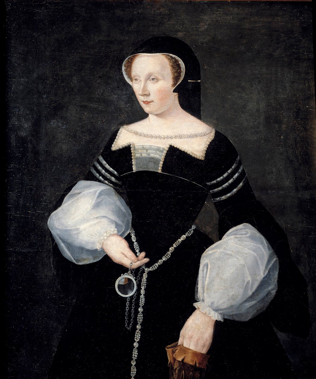 Porträt von Diane de Poitiers, Dame von Brézé, Herzogin von Valentinois von Francois (after) Clouet