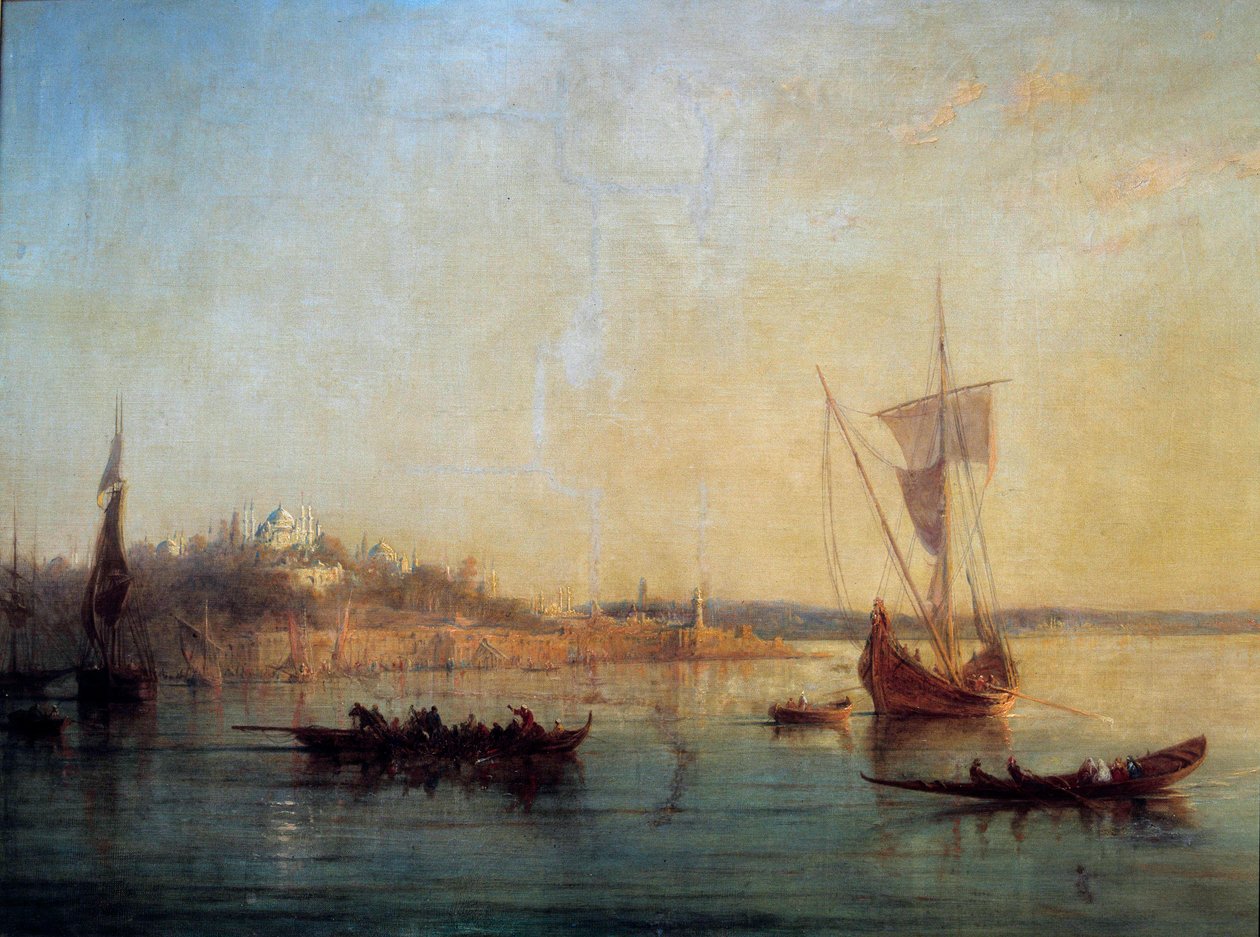 Ansicht von Konstantinopel vom Eingang des Bosporus von Francois Barry