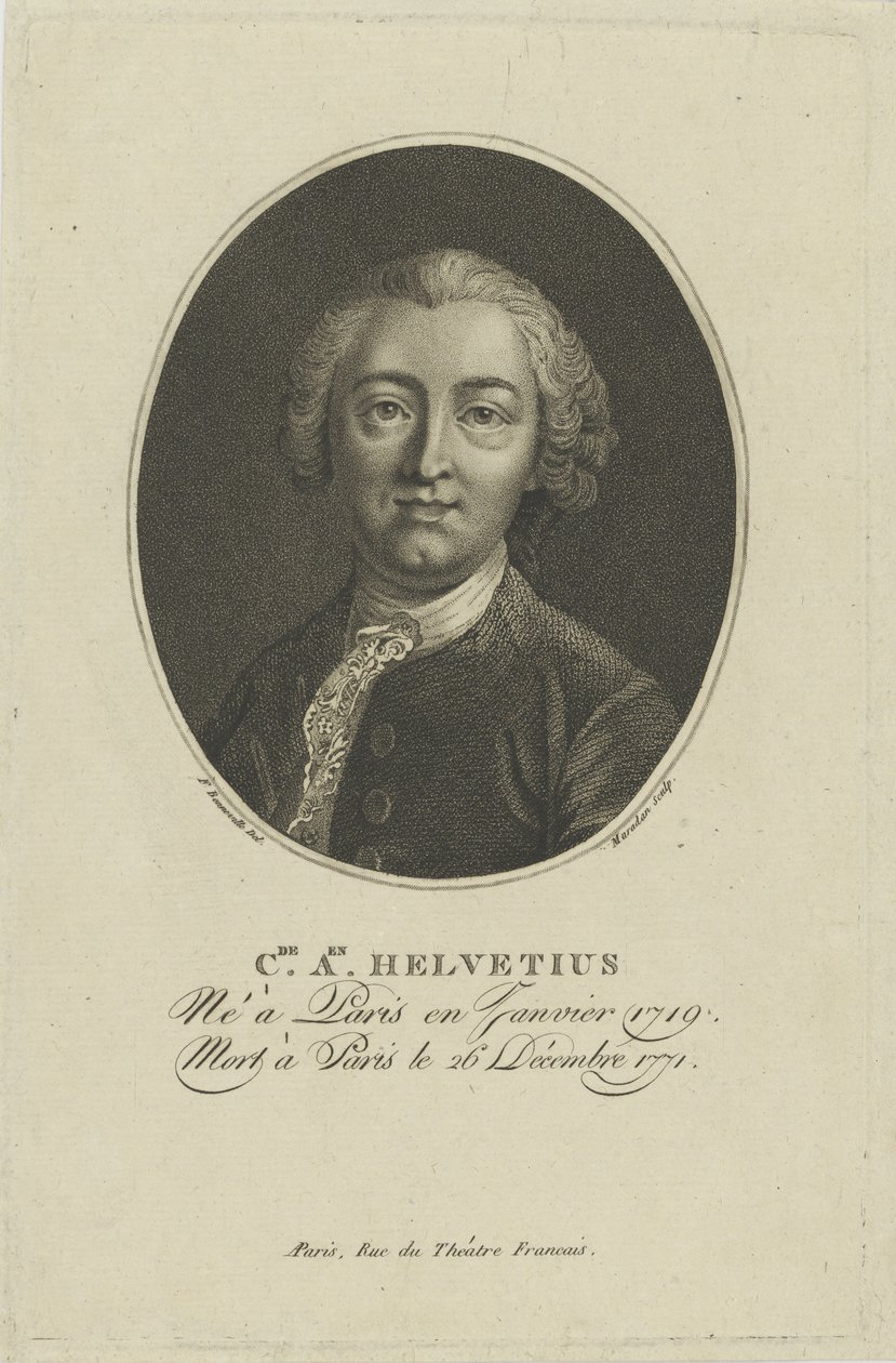 Porträt von Claude Adrien Helvétius 1715-1771, um 1800 von Francois Bonneville
