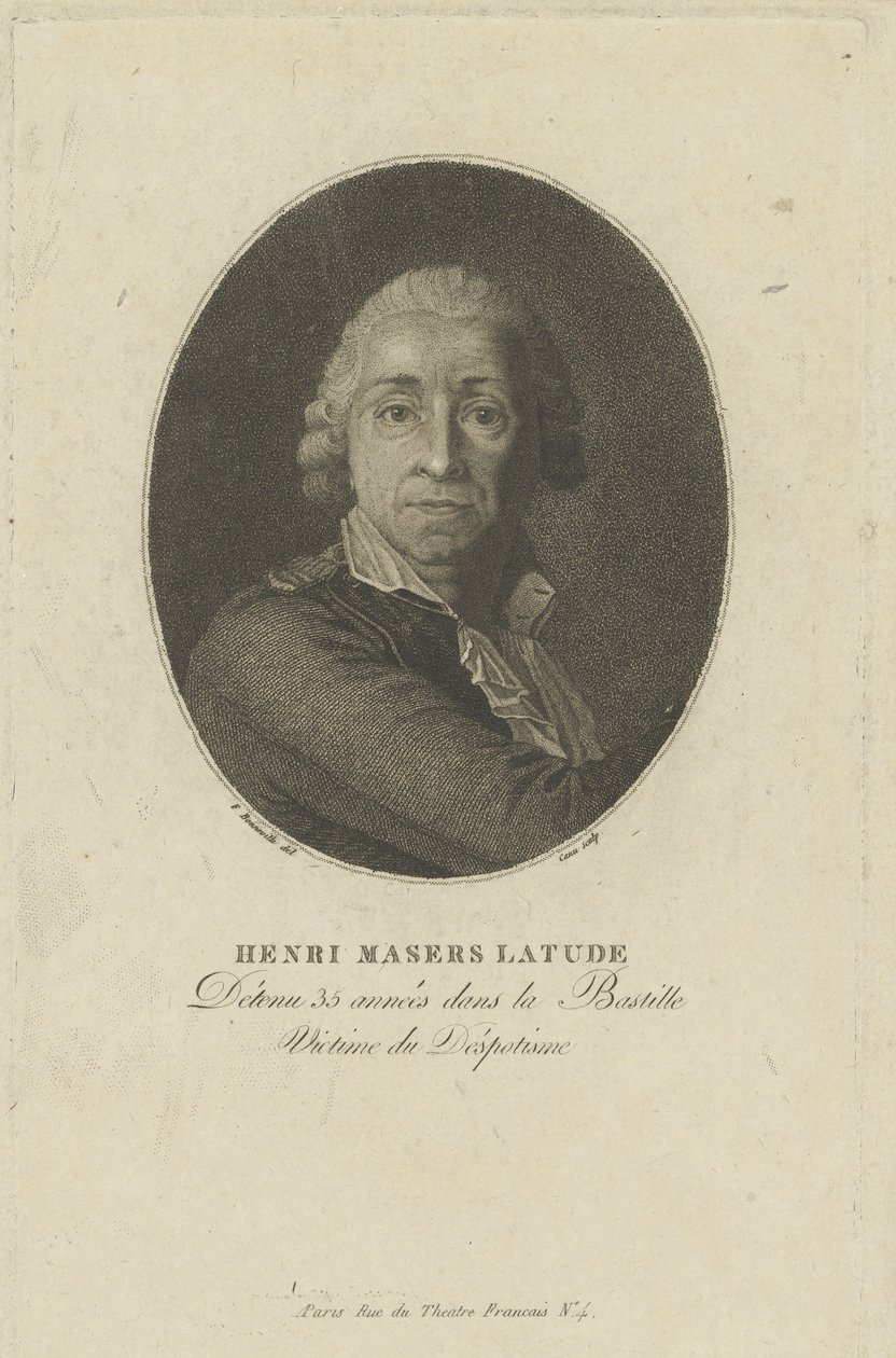 Porträt von Henri Masers de Latude 1725-1805, ca. 1793 von Francois Bonneville