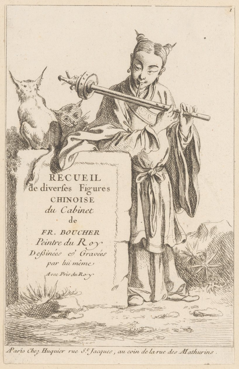 Sammlung verschiedener chinesischer Figuren von François Boucher
