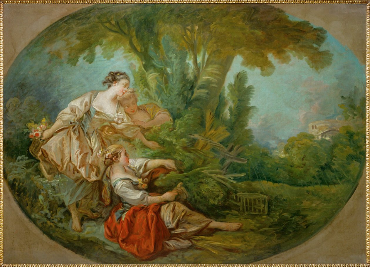 Der Lockvogel, auch genannt der Vogel im Netz von François Boucher