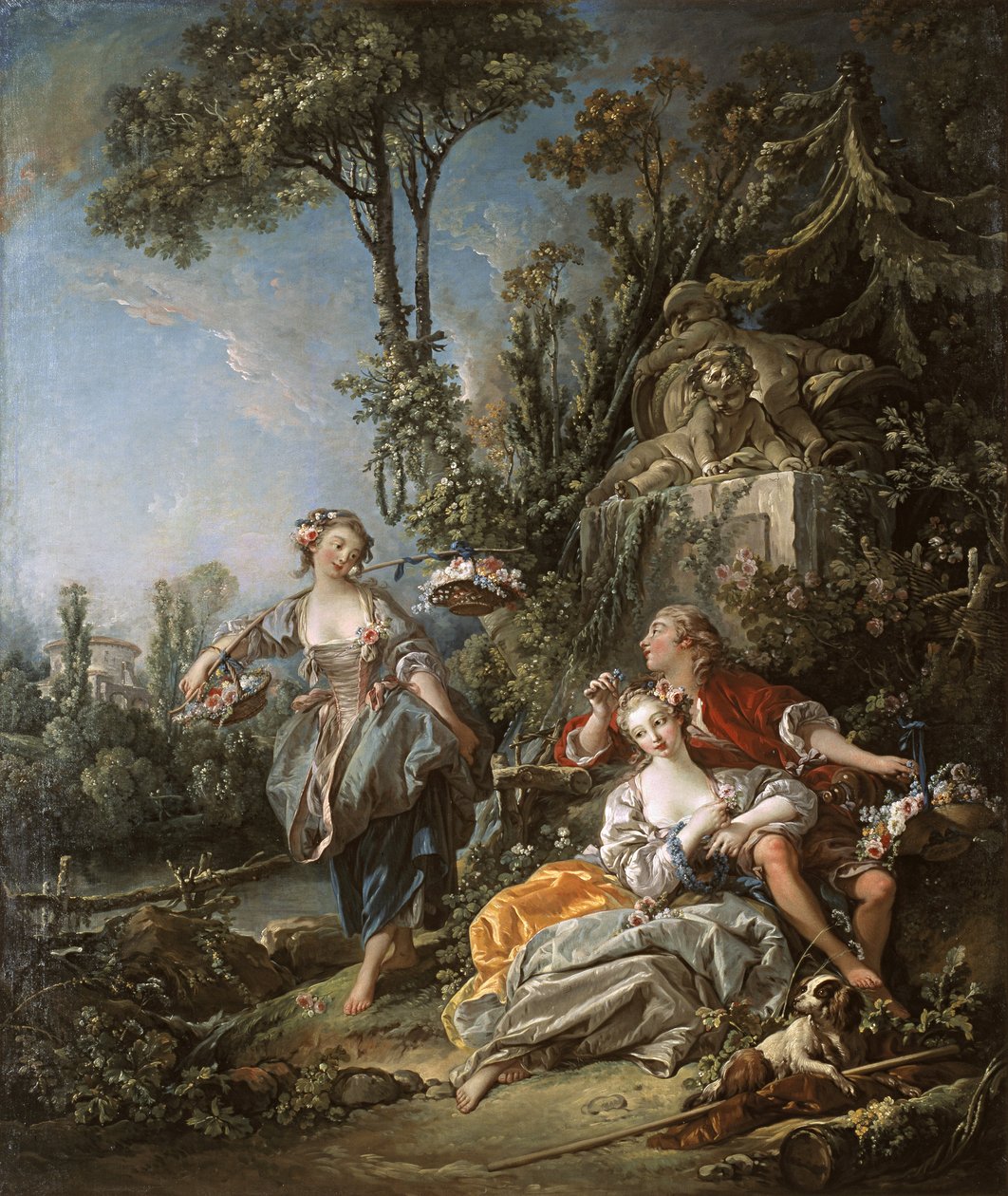 Liebende im Park von François Boucher