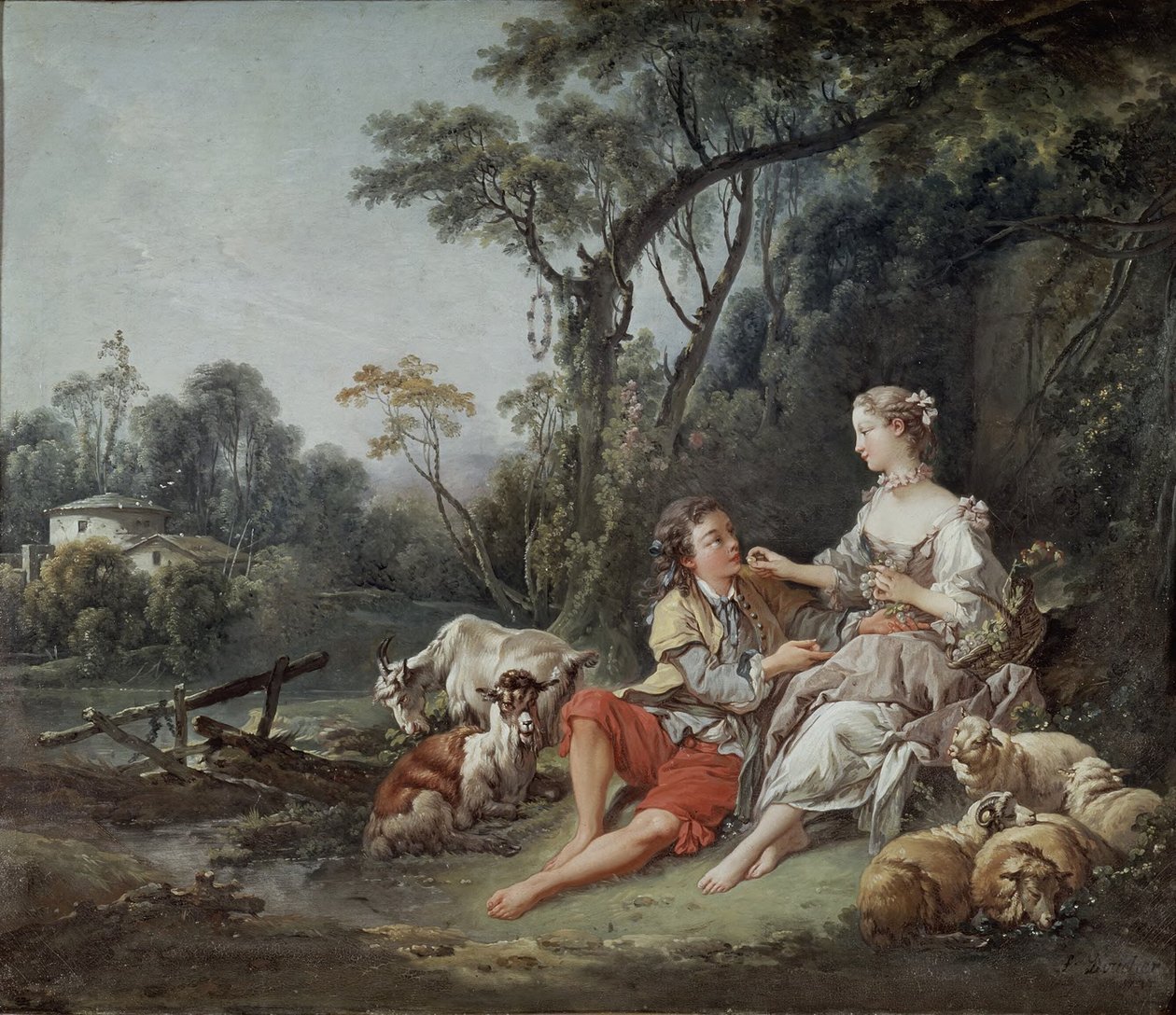 "Denken sie an die Trauben?" von François Boucher