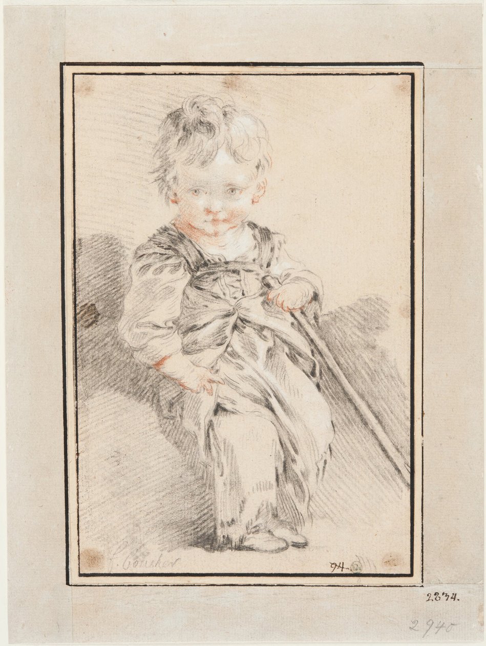Sitzender Junge von François Boucher
