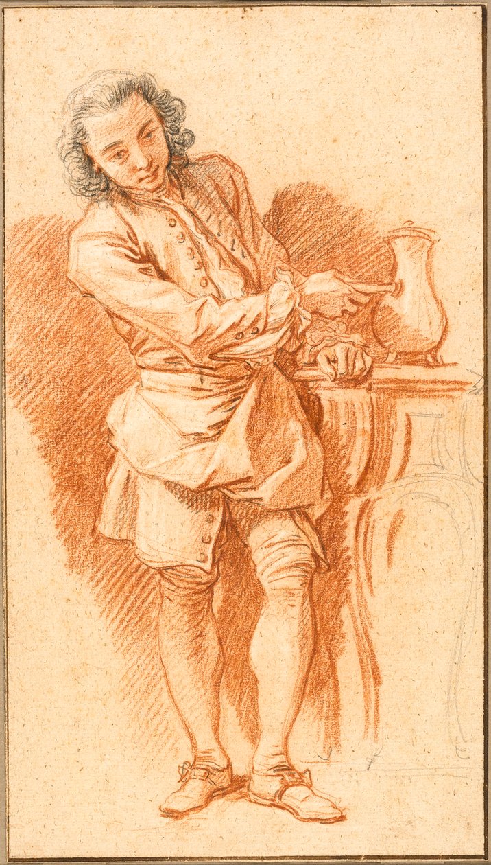 Studie eines Dieners mit Kaffeekanne von François Boucher