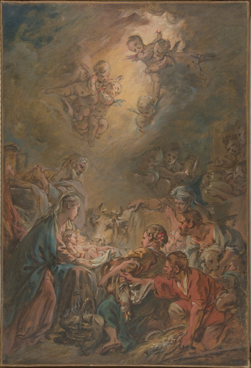 Die Anbetung der Hirten von François Boucher