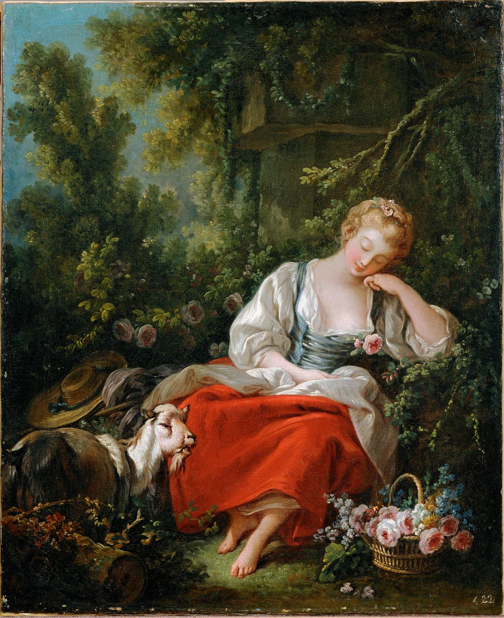 Die träumende Schäferin von Francois Boucher