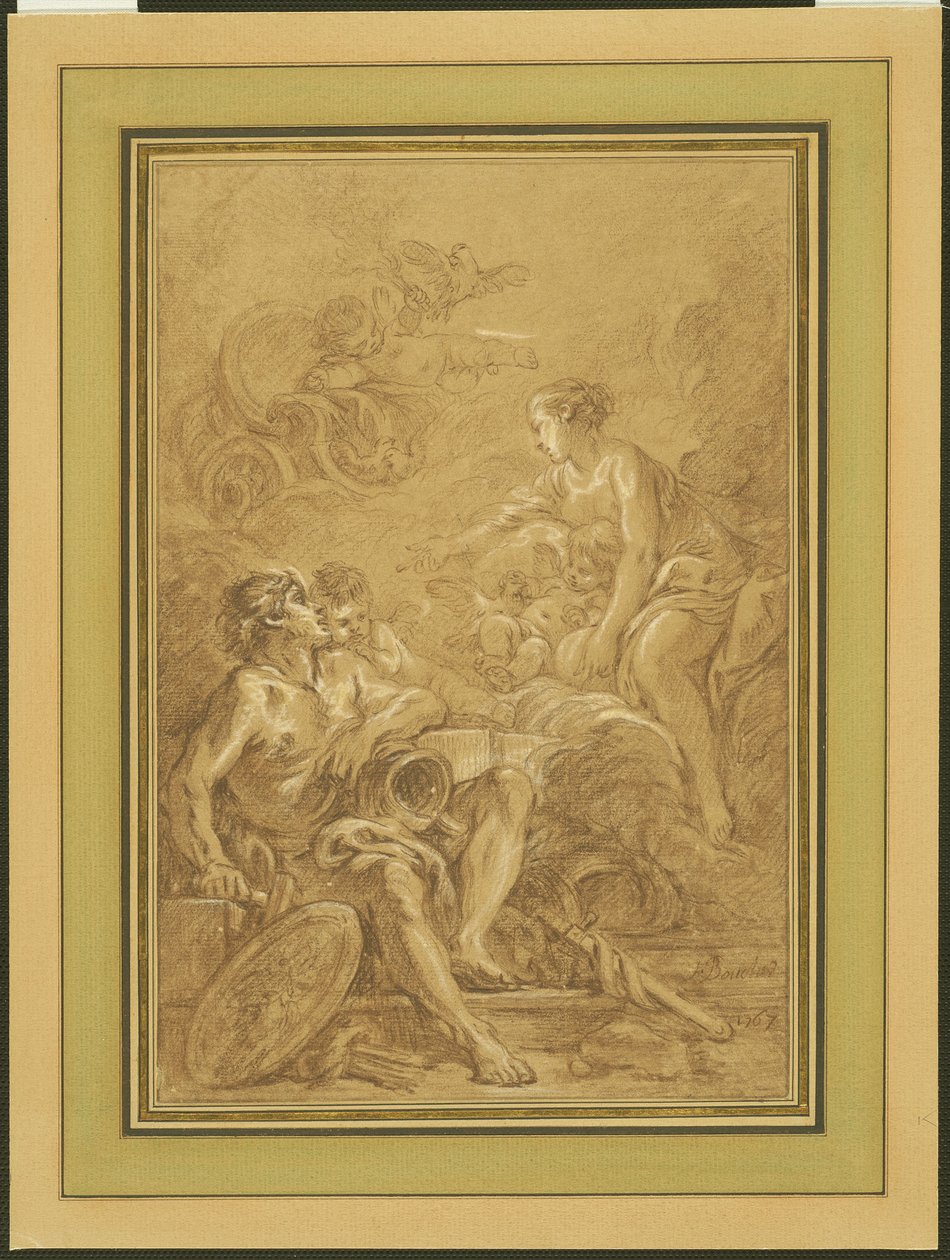 Venus befiehlt Vulkan, Waffen für Aeneas zu schmieden von François Boucher