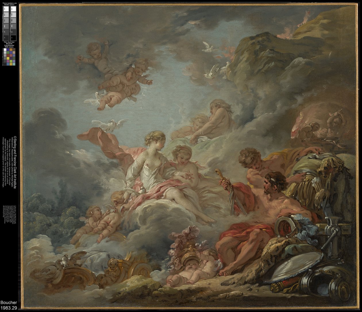 Vulkan präsentiert Venus Waffen für Aeneas von François Boucher