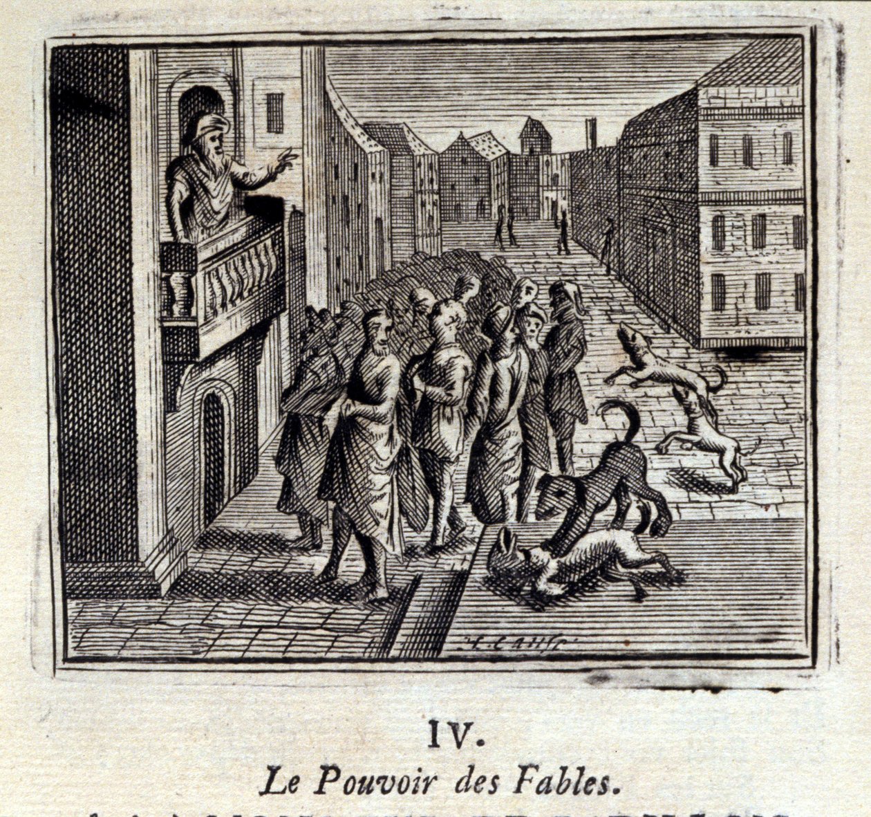 Die Macht der Fabeln. Fabeln von Jean de La Fontaine. Illustration von François Chauveau. Ausgabe von 1728. von Francois Chauveau