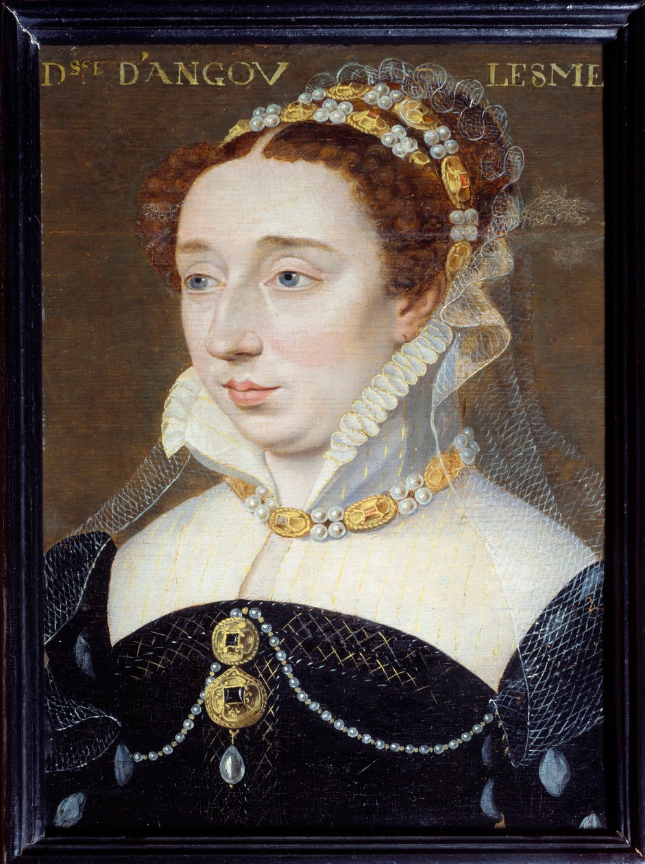 Porträt von Diane von Frankreich, Herzogin von Angoulême (1538-1619), legitime Tochter von Heinrich IV. Gemälde von François Clouet (1515-1572) 16. Jahrhundert von François Clouet