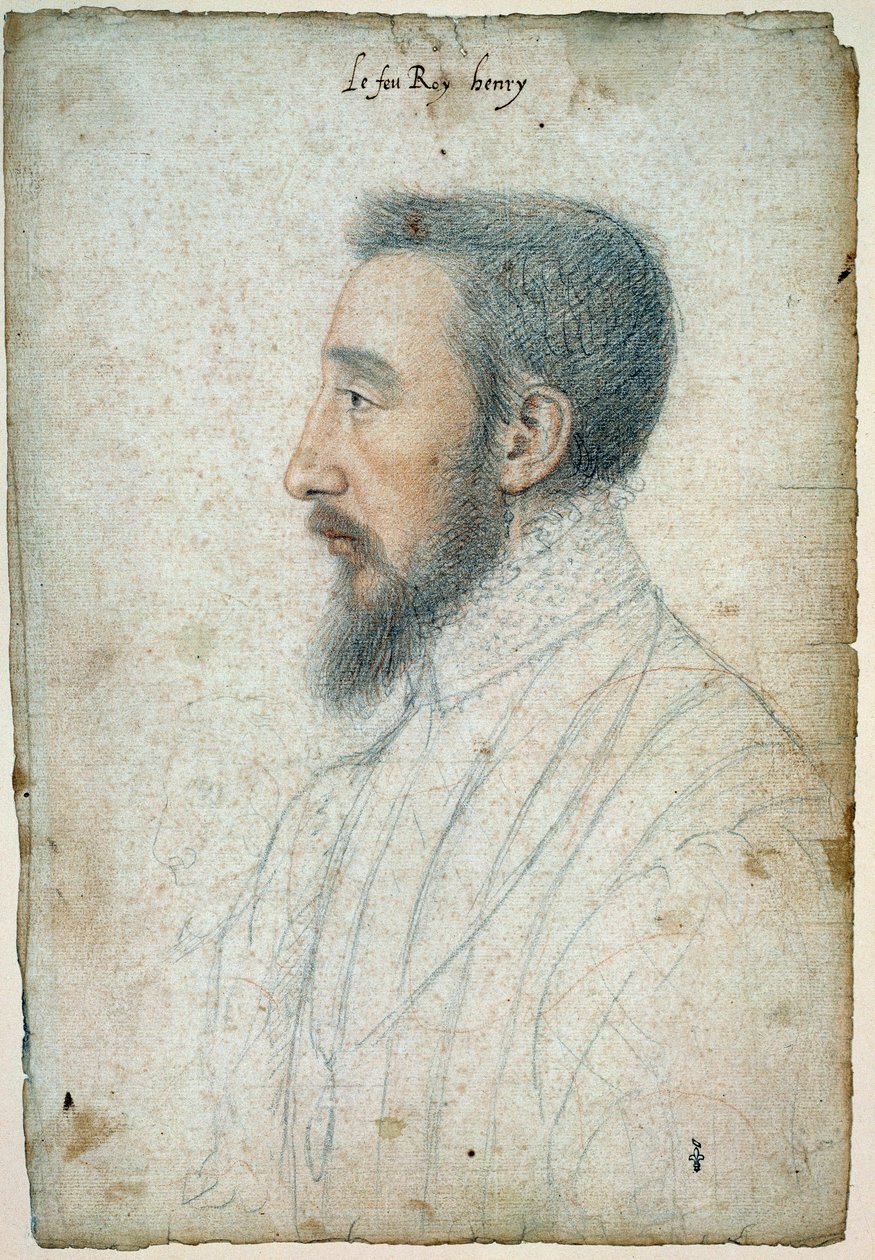 Porträt von Heinrich II, König von Frankreich (1519 - 1559), circa 1547 von François Clouet