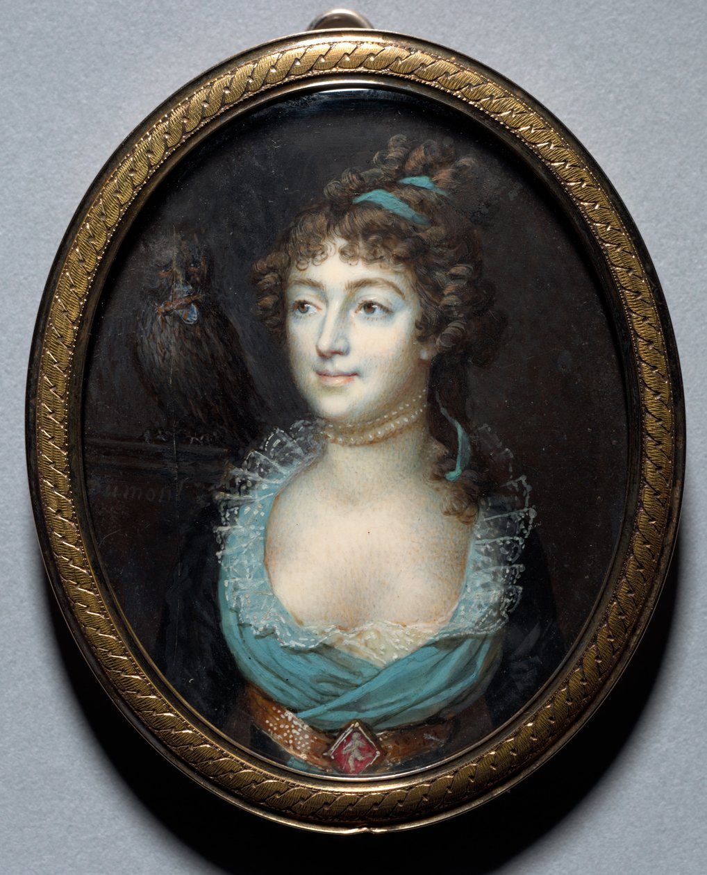 Porträt von Mademoiselle Marie-Anne Adelaide Le Normand, um 1793 von Francois Dumont