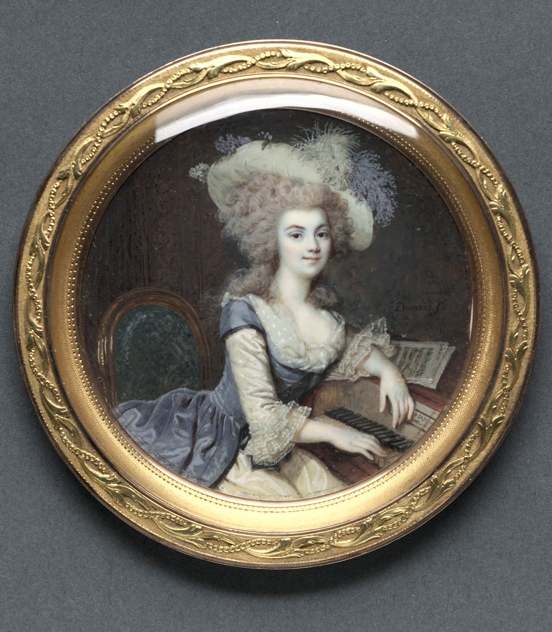 Porträt einer Frau am Cembalo, um 1788 von Francois Dumont