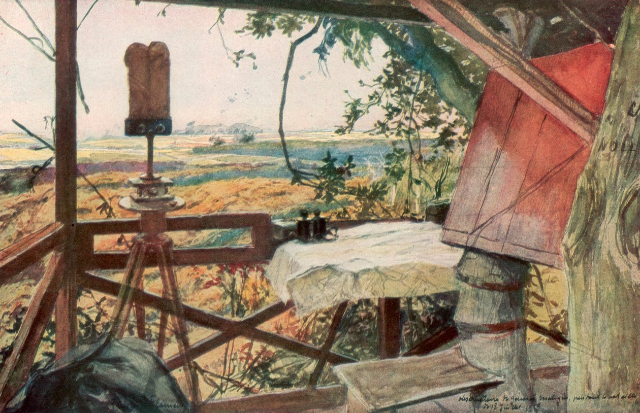 Beobachtungsposten von General Mangin, 18. Juli 1918, Villers-Cotterets, Aisne, Frankreich von Francois Flameng