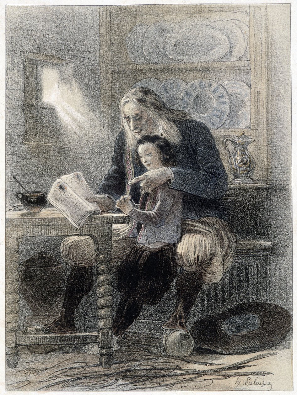 Der Mann von Briec (Finistère) - in „Galerie armoricaine“ von Lalaisse und Benoit von Francois Hippolyte Lalaisse