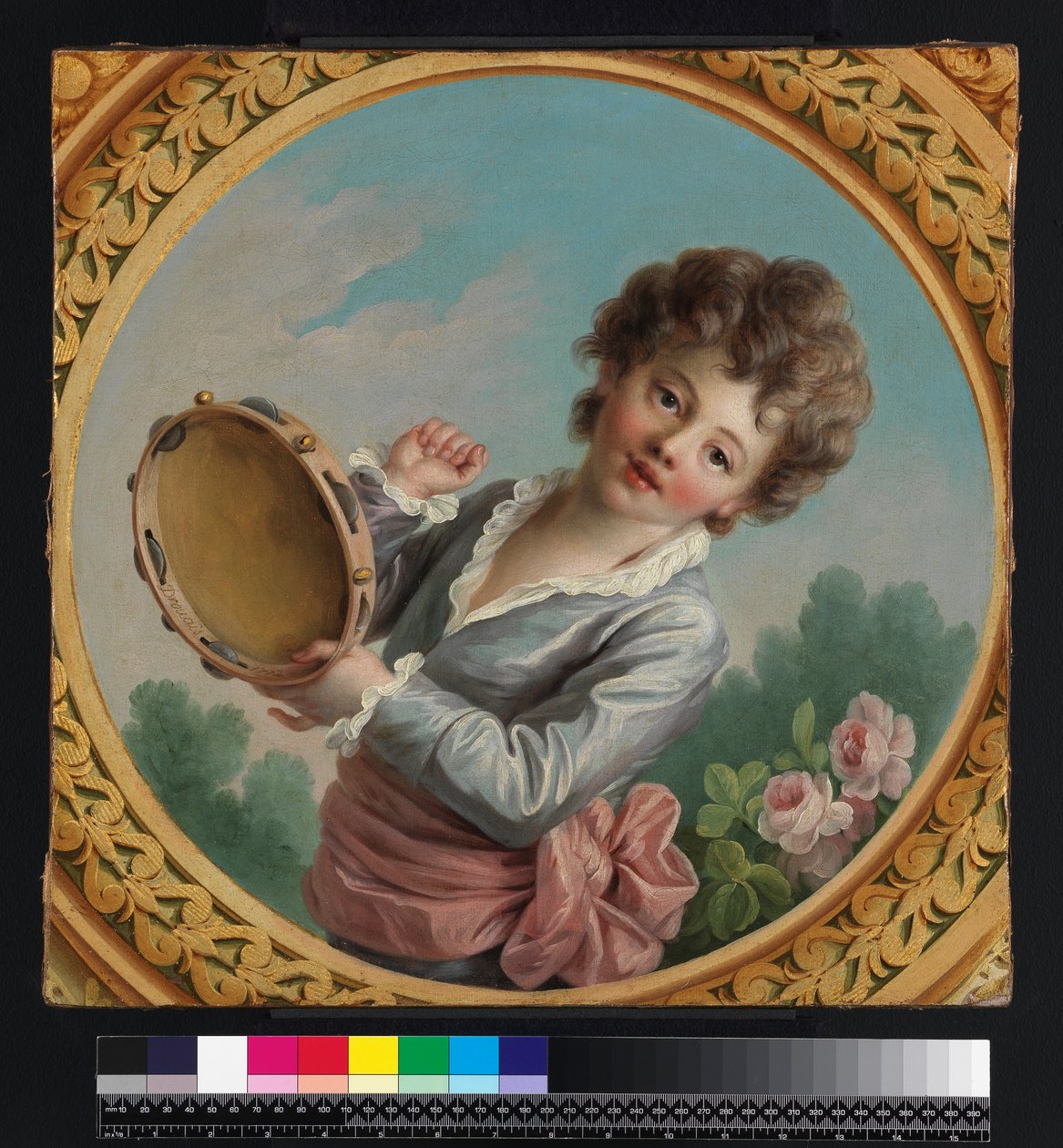 Kind mit Tamburin, 1772 von Francois Hubert Drouais