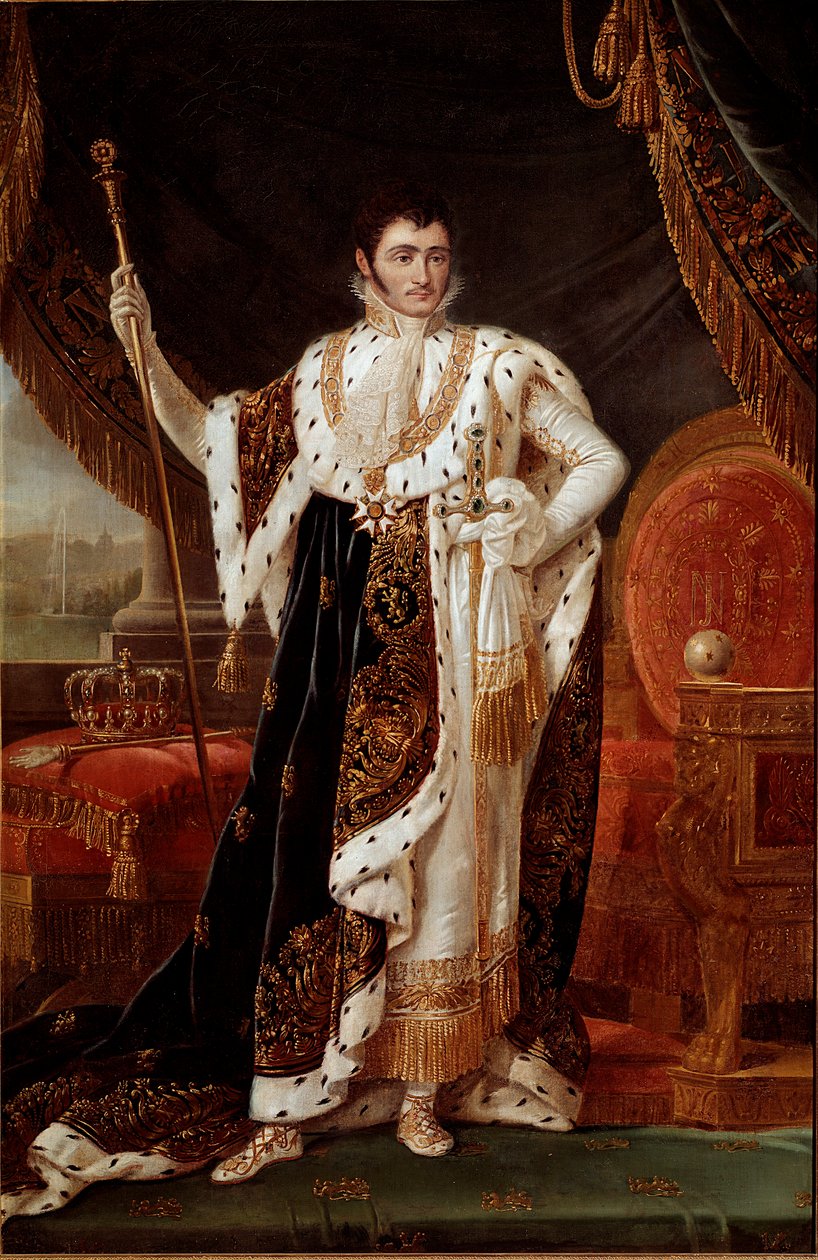 Porträt von Jerome Bonaparte (1784-1860), König von Westphalen, vor den Gärten von Wilhelmshöhe von Francois Josephe Kinson