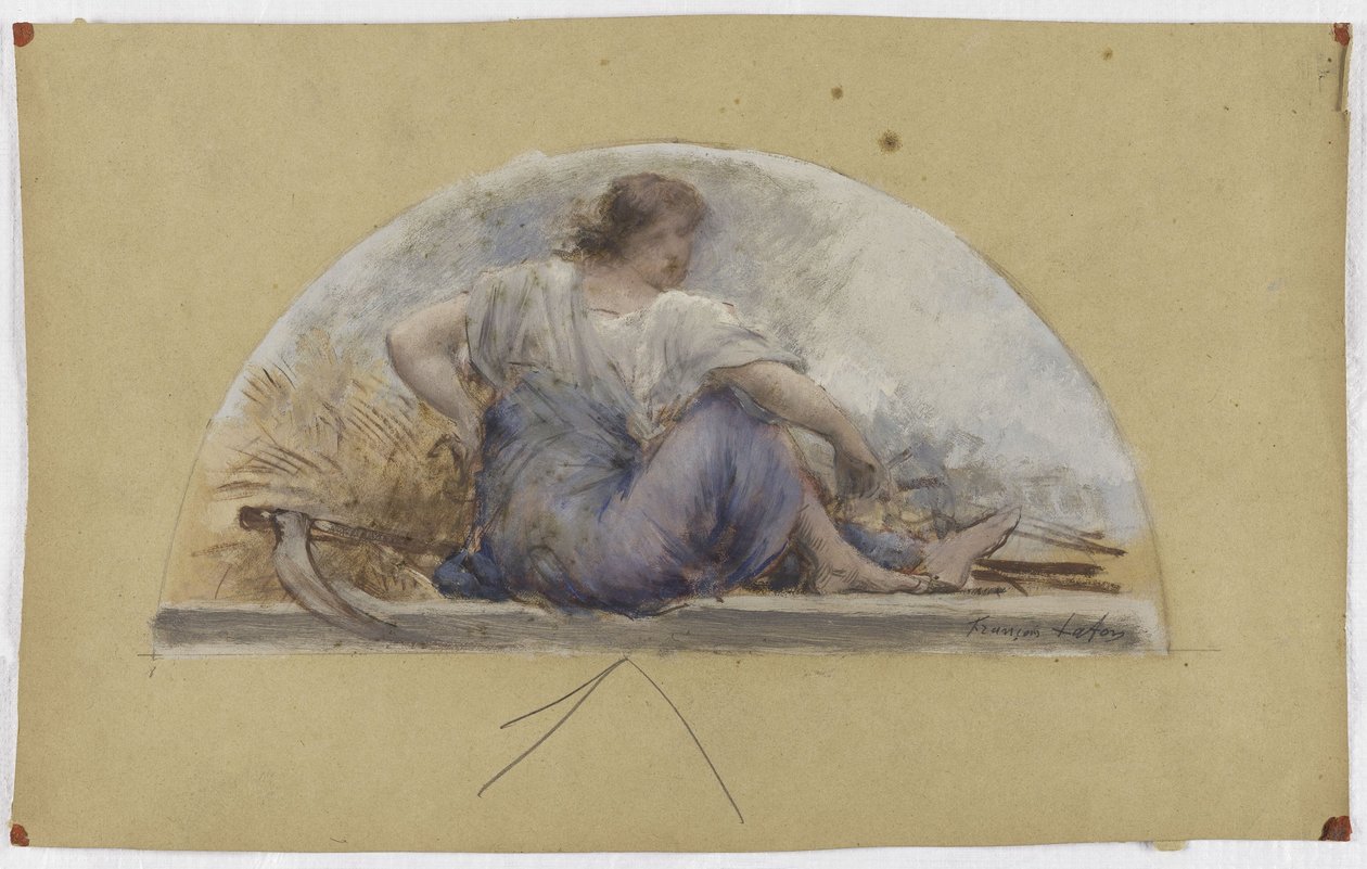 Skizze für den Speisesaal des Hôtel de Ville in Paris: Ernte oder Sommer von Francois Lafon