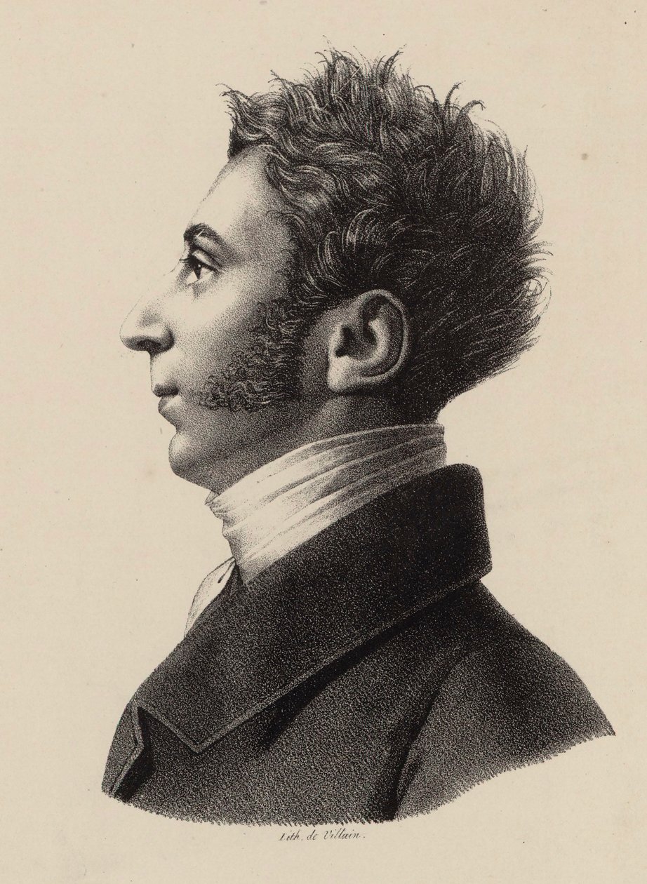 Porträt von Franz Xavier Wolfgang Mozart 1791-1844, 1820er Jahre von Francois Le Villain