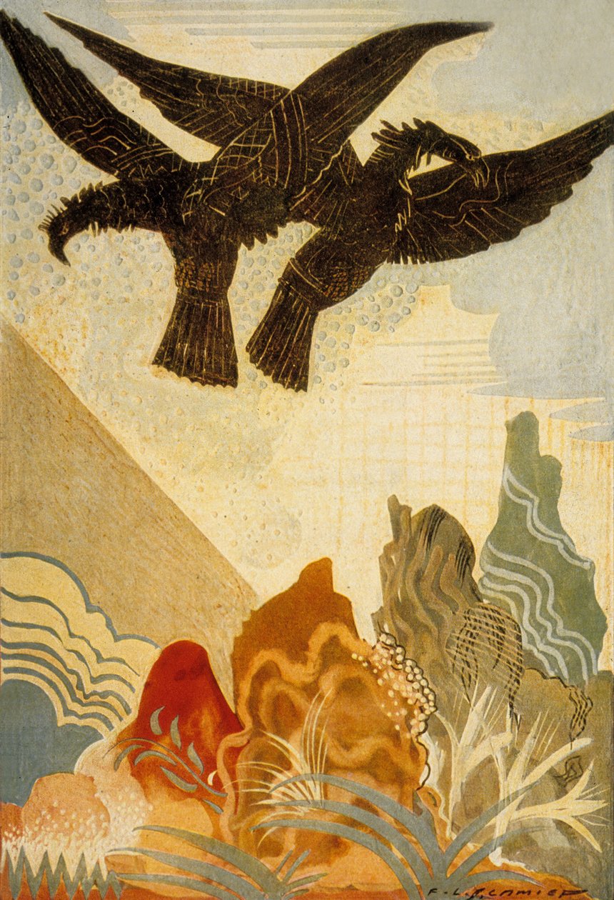 Die Odyssee von Homer: die Adler des Omens, graviert von Theo Schmied, 1930-33 von Francois Louis Schmied