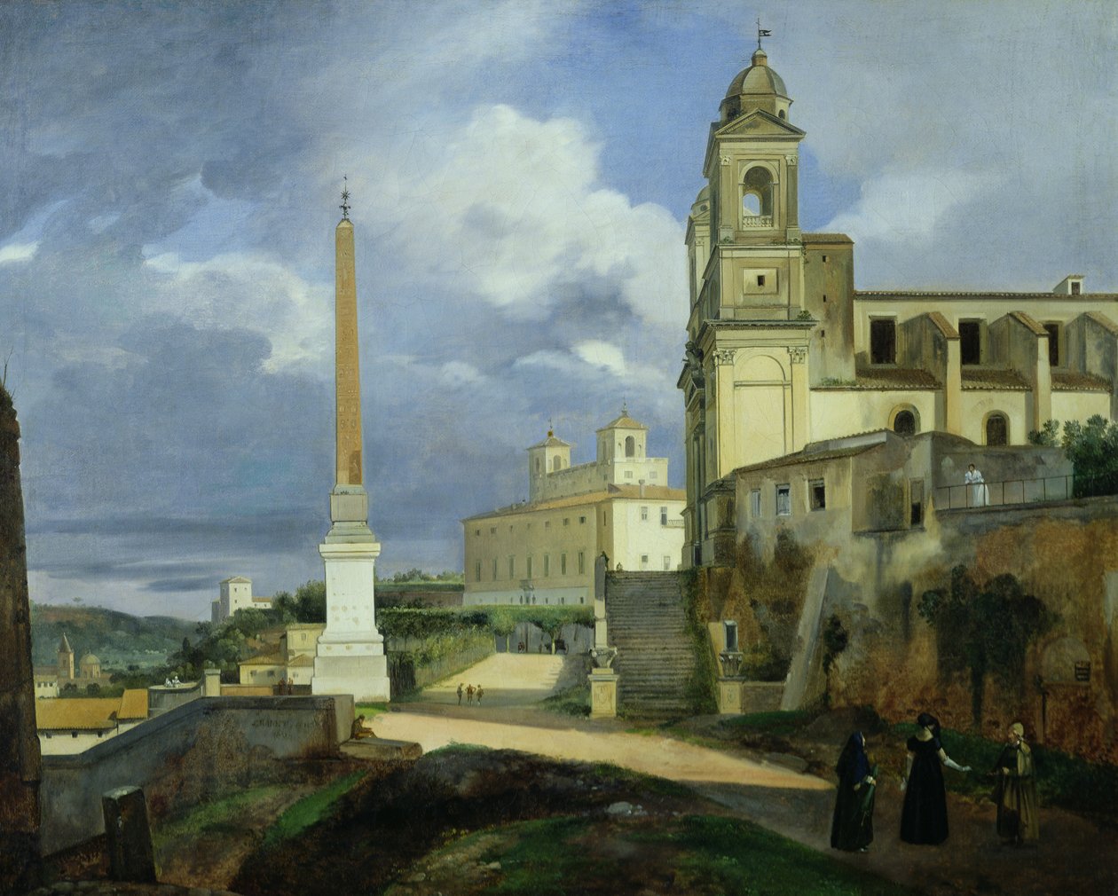 Trinita dei Monti und die Villa Medici, Rom von Francois Marius Granet