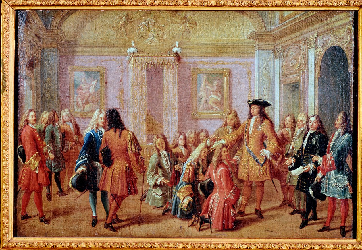Gründung des Ordens von Saint Louis durch König Ludwig XIV., 5. Mai 1693 (Gemälde) von Francois Marot