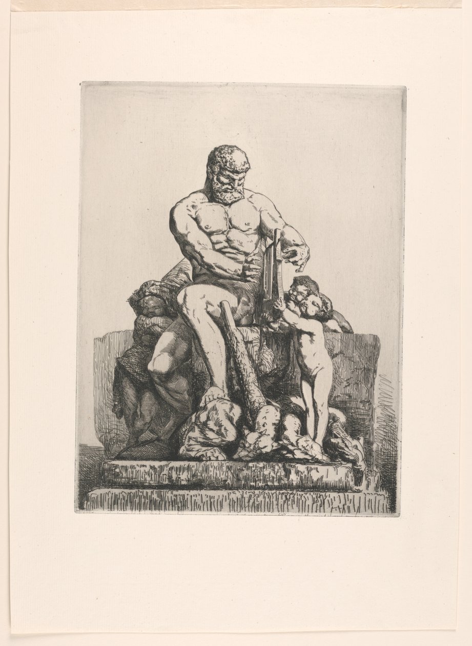 Herkules, Platte eins aus Zwölf Radierungen von Chifflart von Francois Nicolas Chifflart