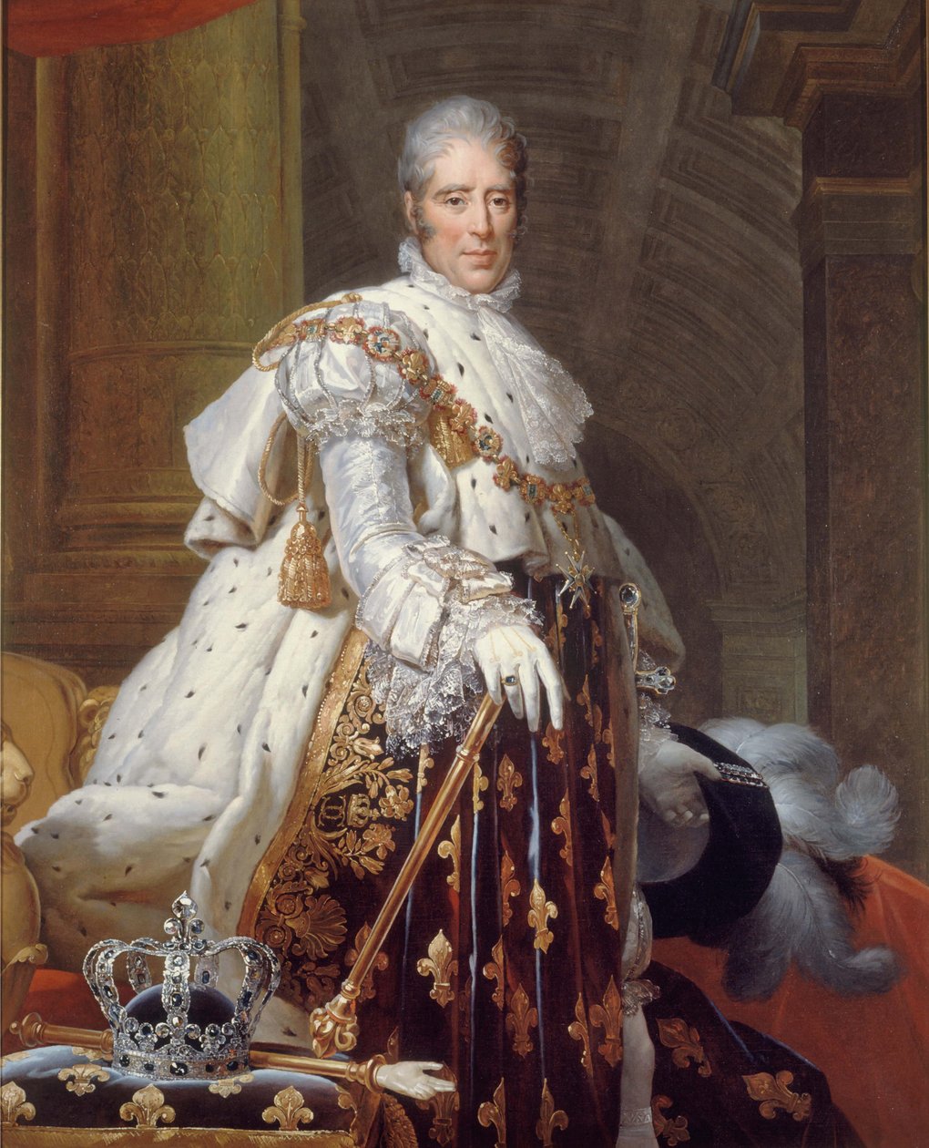 Porträt von Karl X. im heiligen Kostüm, ca. 1825 von Francois Pascal Simon (studio of) Gerard