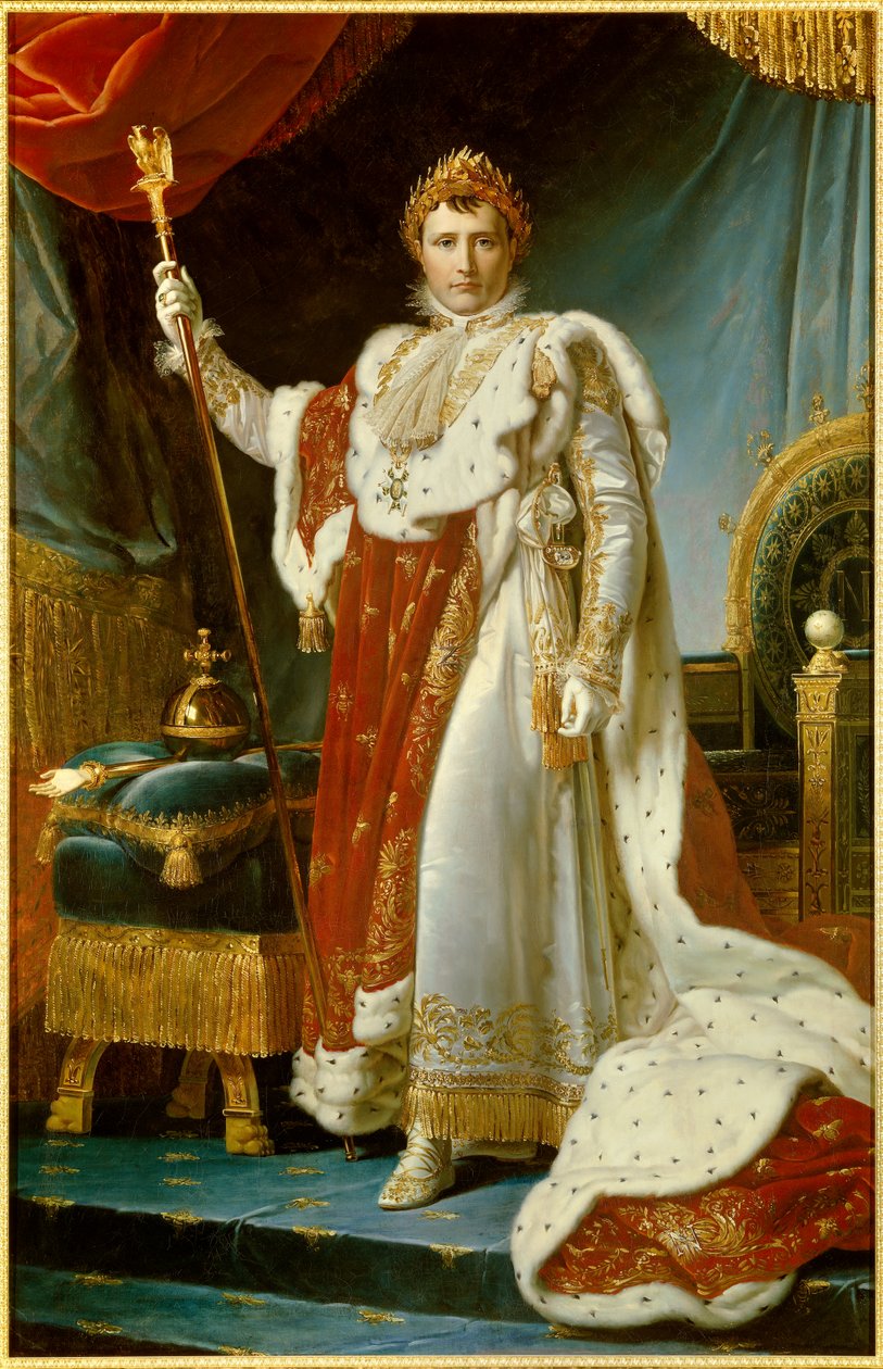 Ganzkörperporträt von Napoleon I. in Krönungsgewändern (1769-1821), Kaiser der Franzosen von Baron François Pascal Simon Gérard