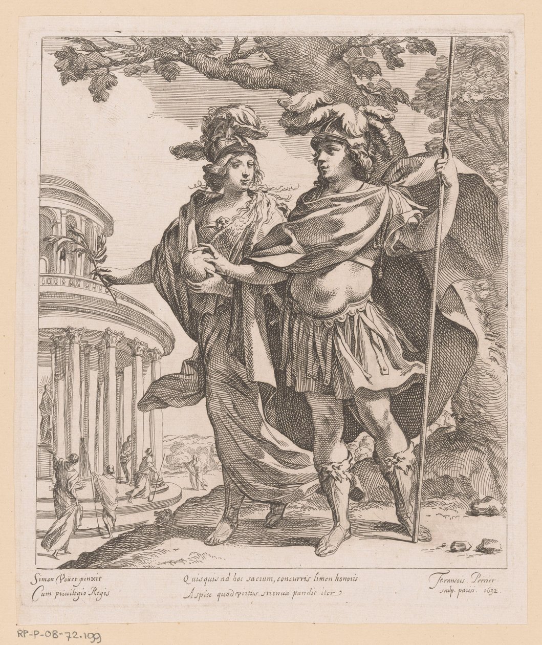 Minerva zeigt Ludwig XIII den Tempel des Ruhms von Francois Perrier