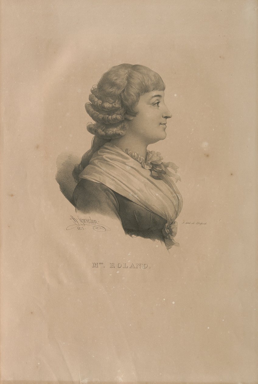 Porträt von Madame Roland 1754-1793, 1825 von Francois Seraphin Delpech