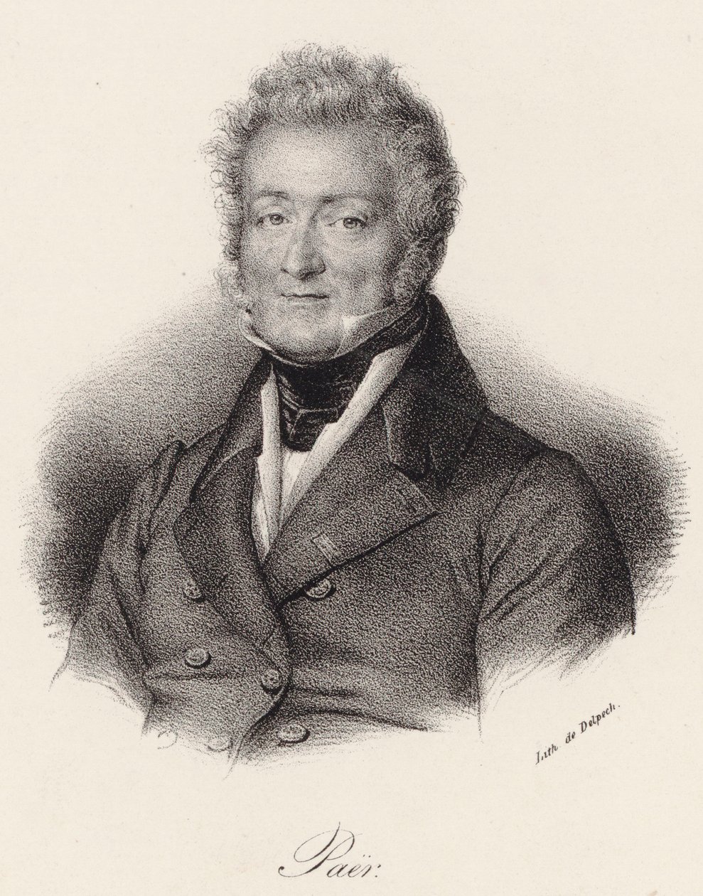 Porträt des Komponisten Ferdinando Paer 1771-1839, 1830 von Francois Seraphin Delpech