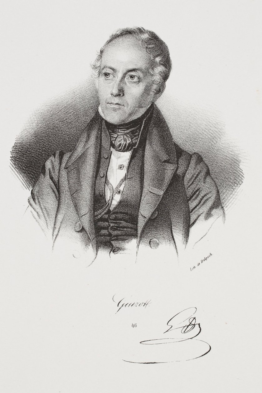 Porträt des Politikers François Pierre Guillaume Guizot von Francois Seraphin Delpech