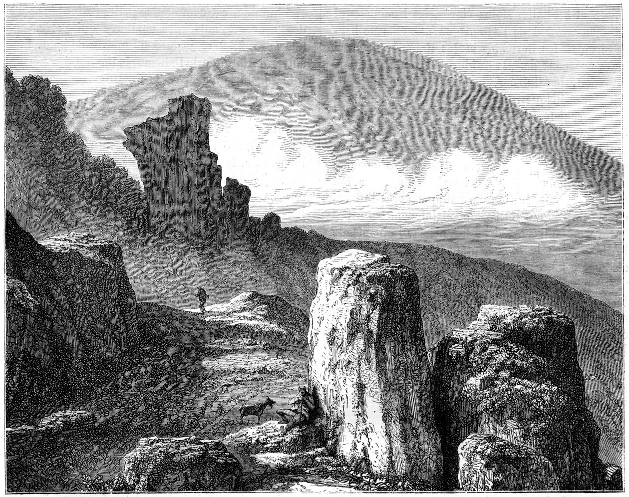 Der Brocken oder Blocksberg, Harz, Deutschland, 19. Jahrhundert von Francois Stroobant