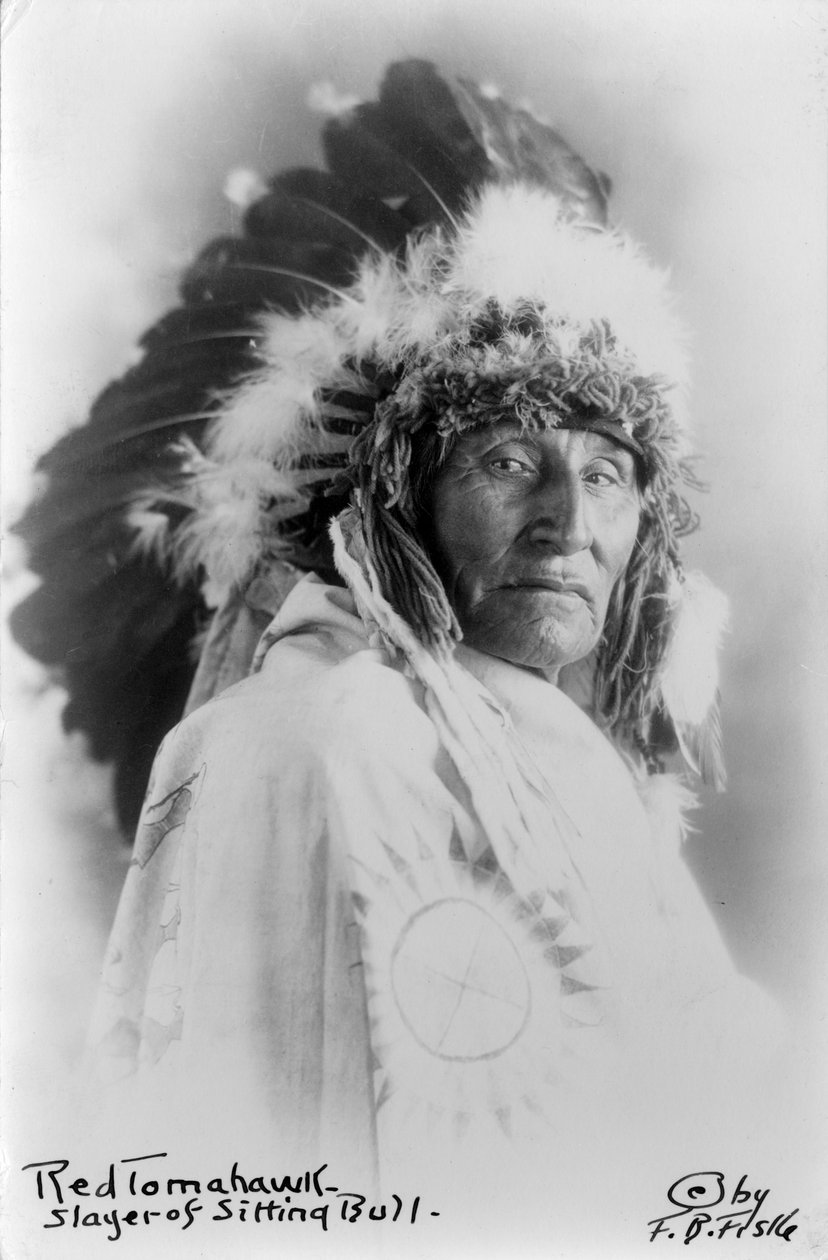 Red Tomahawk, Mörder von Sitting Bull, ca. 1890-1910 (s/w Foto) von Frank Bennett Fiske