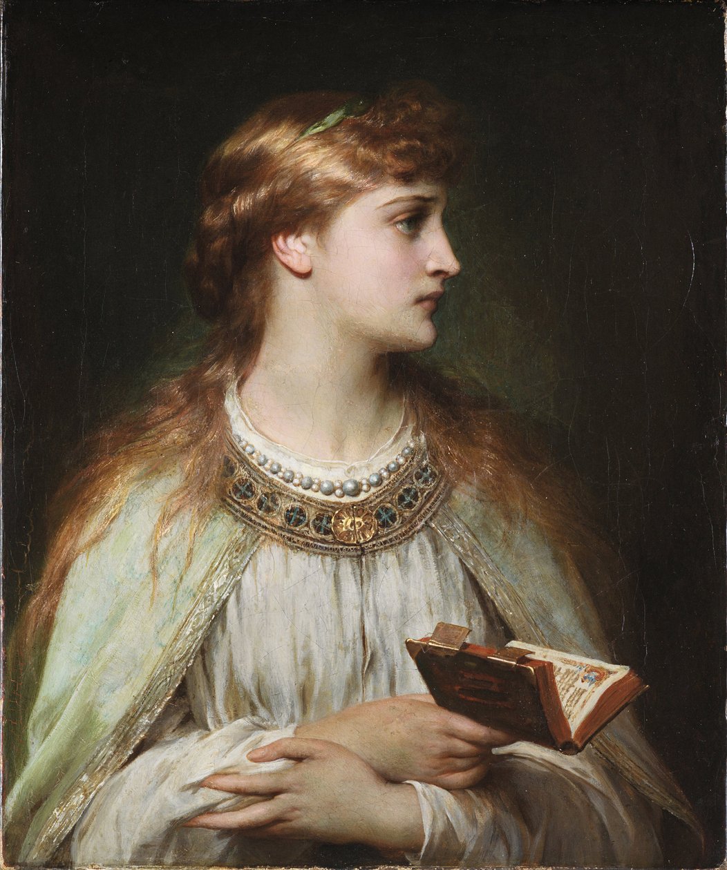 Ophelia - Porträt des Charakters aus dem Theaterstück "Hamlet" von William Shakespeare von Frank Dicksee