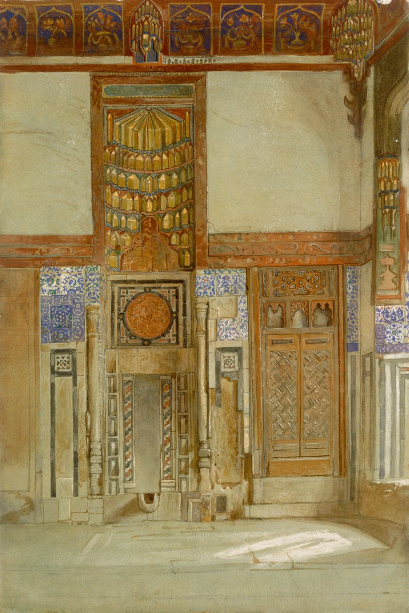 Innenansicht des Hauses des Mufti Sheikh El Mahadi, Kairo von Frank Dillon