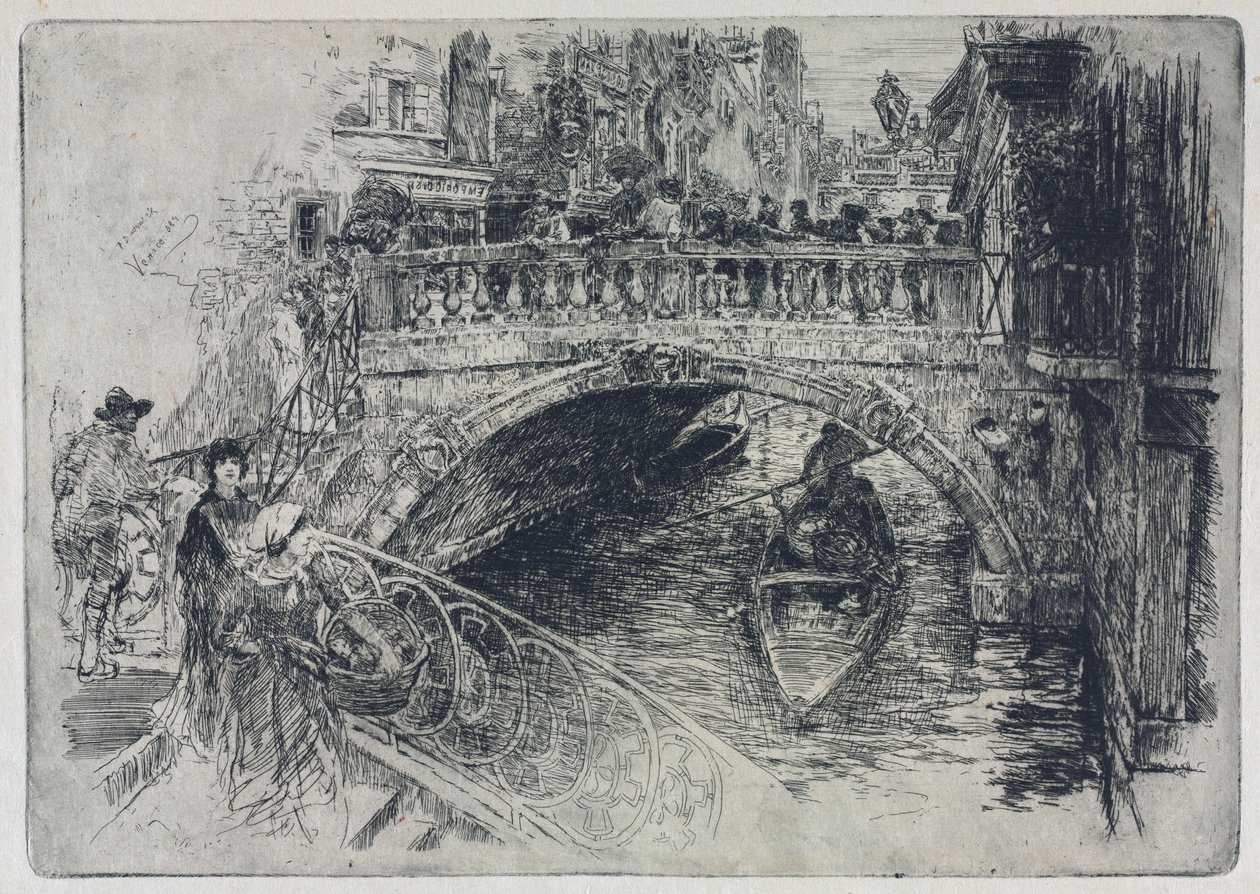Venezianische Brücke, 1884 von Frank Duveneck