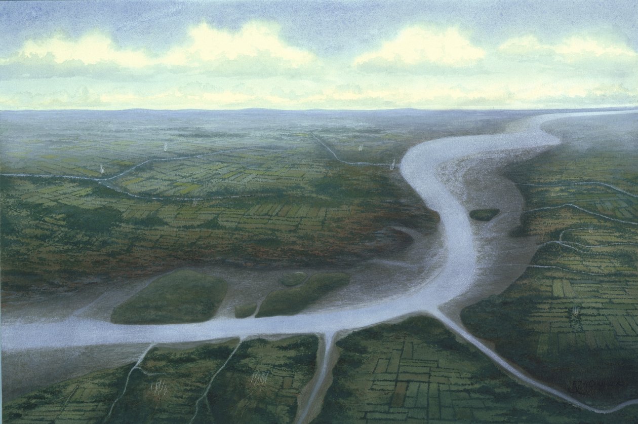 Prähistorisches Zentral-London, Blick nach Südwesten, ca. 30 v. Chr. von Frank Gardiner