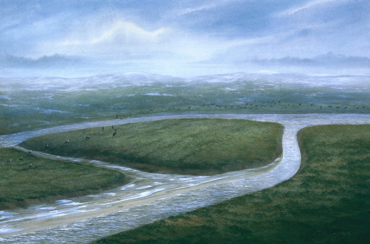 Tal des Flusses Colne, Südengland, 8000 v. Chr. von Frank Gardiner